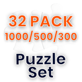 32 pk of Assorted Jigsaw Puzzles #PUZASET
